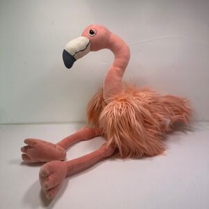 Jellycat London Plush Rosario Flamingo Pink 22in Shaggy Long Legs Stuffed Animal